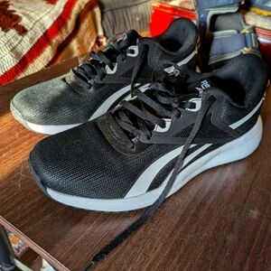 Men's black and white Reebok sneakers